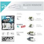 FIIISH BLACK MINNOW 90 JIG HEADS 