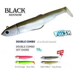 FIIISH BLACK MINNOW 90 DOUBLE COMBO OFF SHORE 10G. 