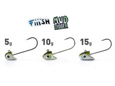 FIIISH MUD DIGGER JIG HEADS