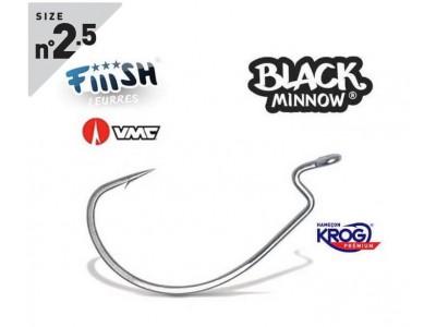 FIIISH BLACK MINNOW KROG PREMIUM HOOKS 2.5