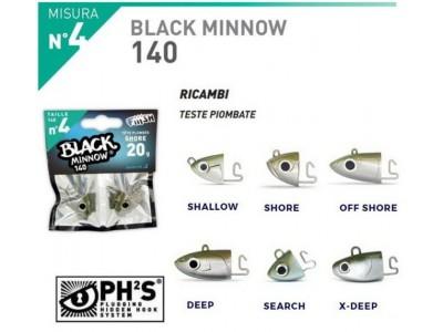 FIIISH BLACK MINNOW 140 JIG HEADS