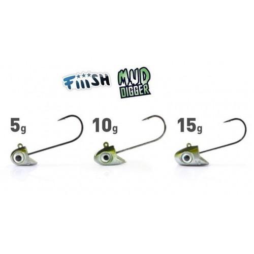 FIIISH MUD DIGGER JIG HEADS