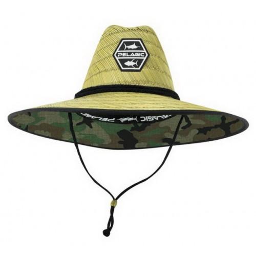 PELAGIC BAJA STRAW HAT FISH CAMO GREEN